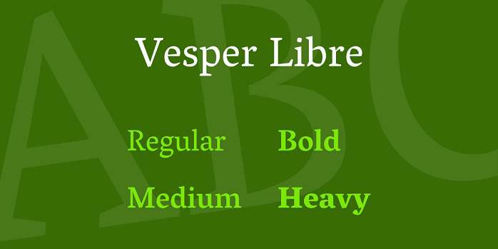 Vesper Libre Font