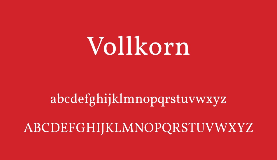 Vollkorn Serif Font Family