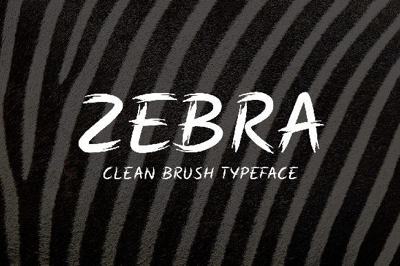 Zebra Brush Font
