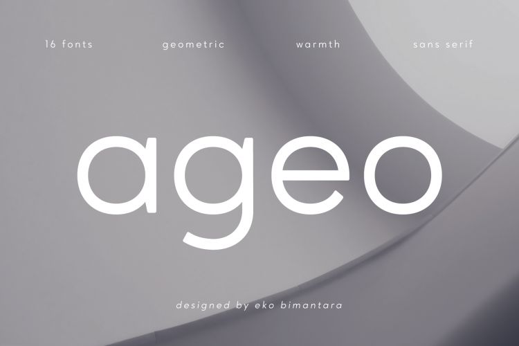 Ageo Geometric Sans Font Family