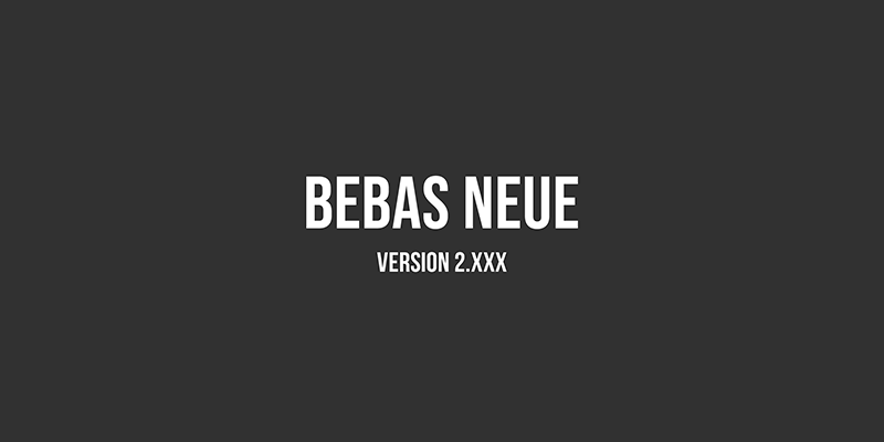 Bebas Neue Font Family Free