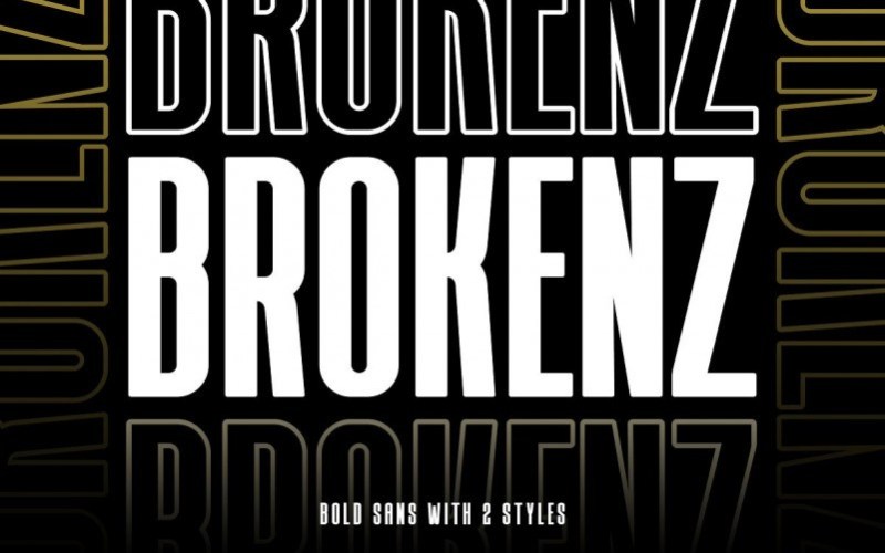 Brokenz Bold Sans Serif Font