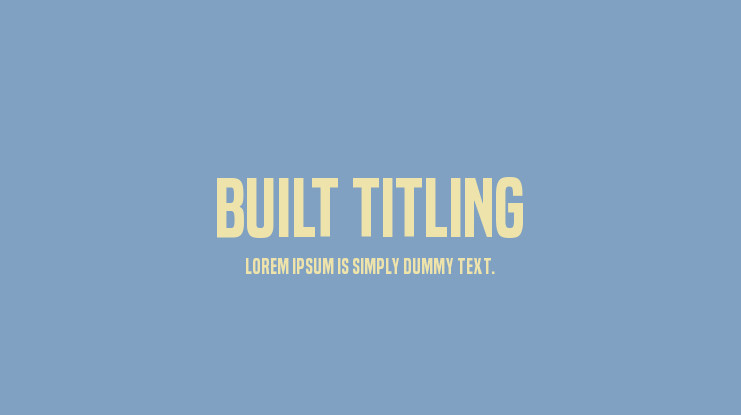 Built Titling Sans Font Family