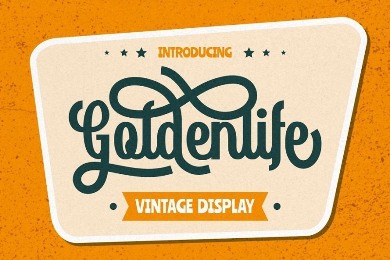 Goldenlife Vintage Display Font