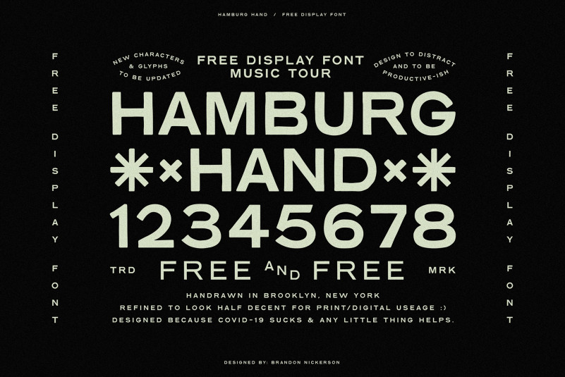 Hamburg Hand Display Font Family