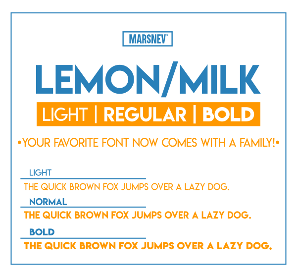 Lemon Milk Font Family