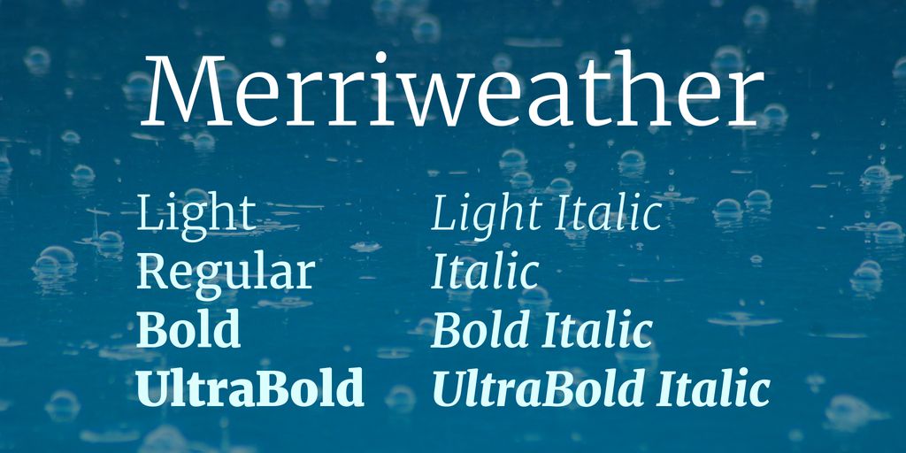 Merriweather Serif Font Family