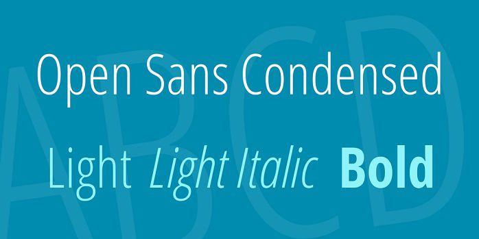 Open Sans Condensed Font Family