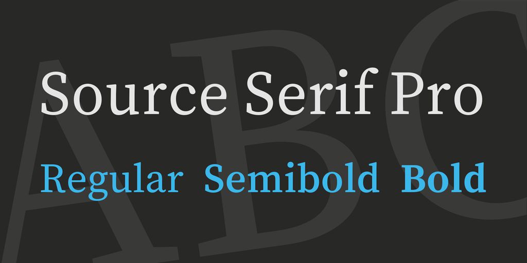 Source Serif Pro Font Family