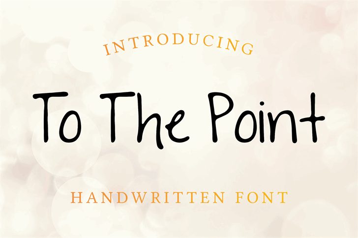 To The Point Font Free