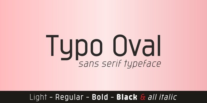 Typo Oval Sans Serif Font