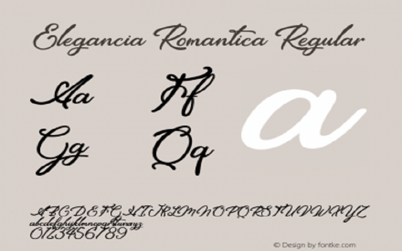 Elegancia Romantica Font