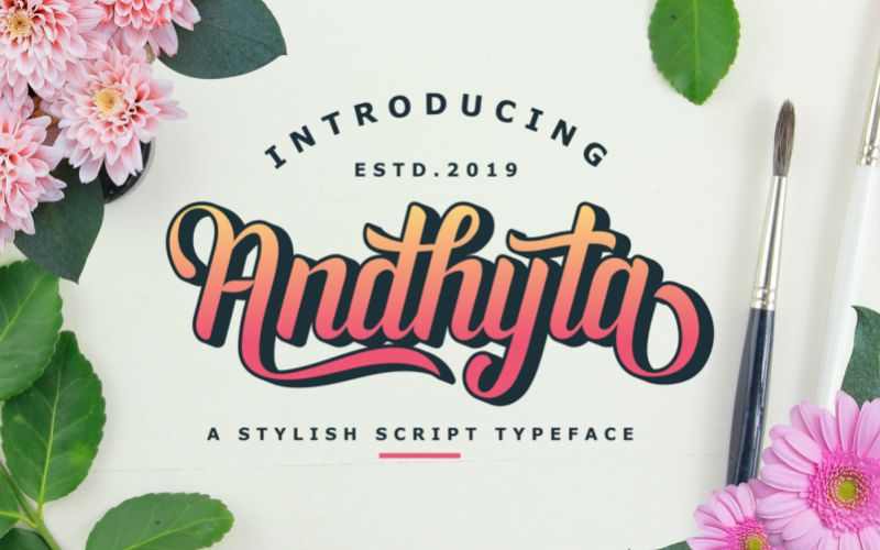 Andhyta Script Font