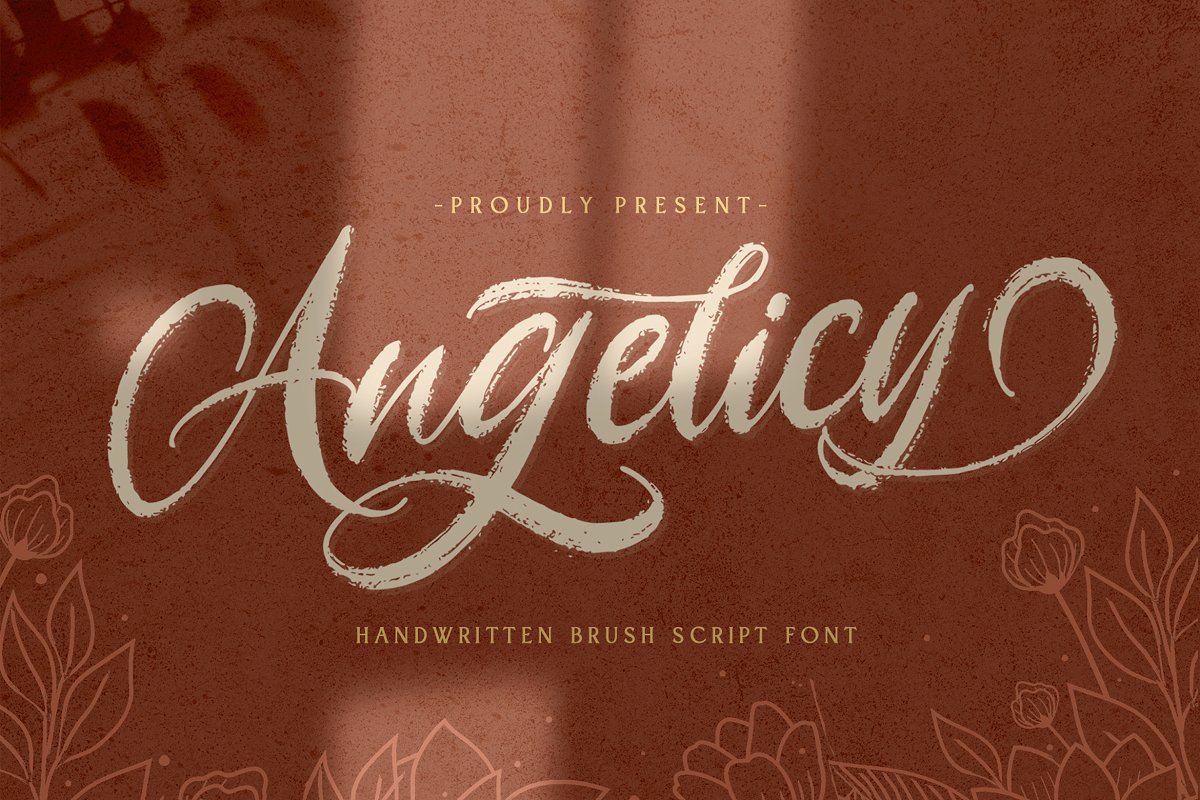 Angelicy Textured Brush Font