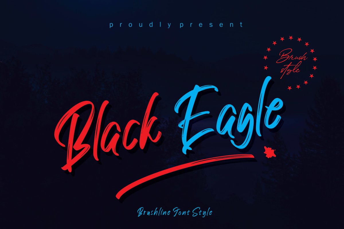 Black Eagle Brush Script Font