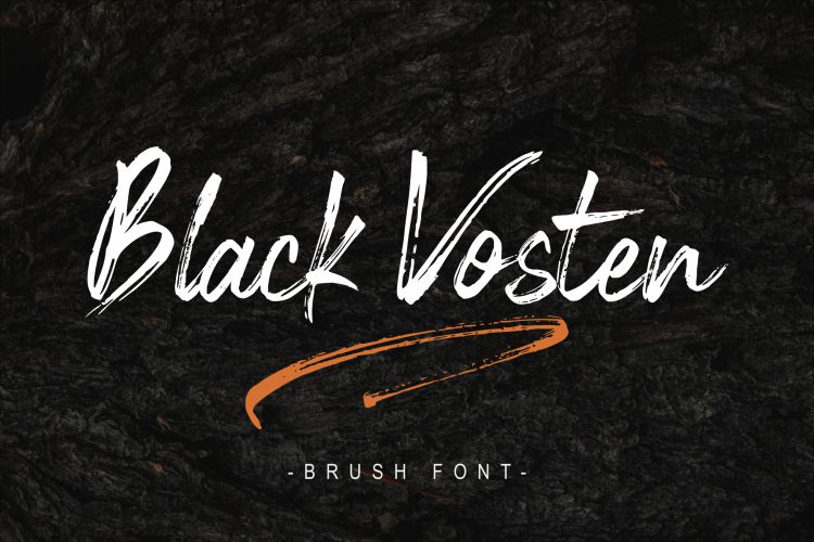 Black Vosten Brush Font