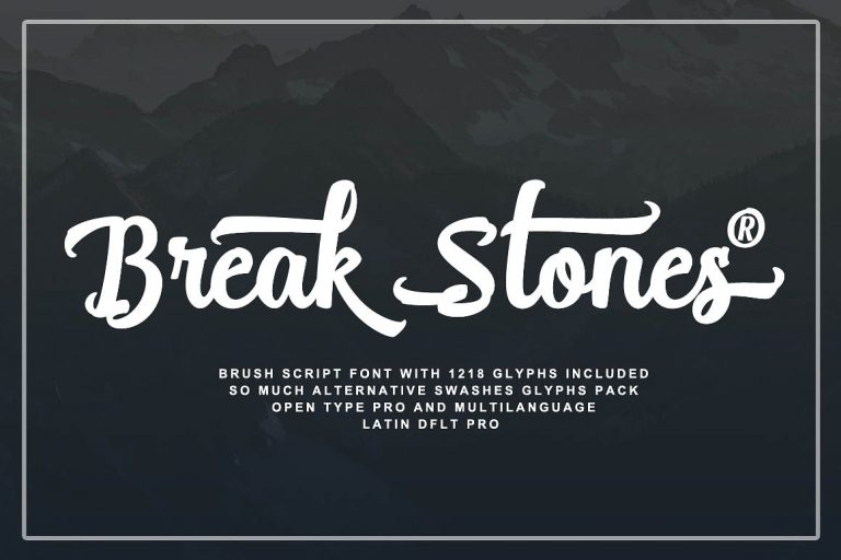 Break Stones Script Brush Font