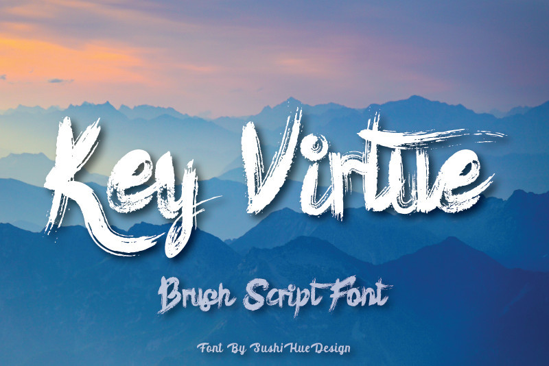 Key Virtue Brush Font