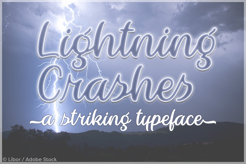 Lightning Crashes Script Font
