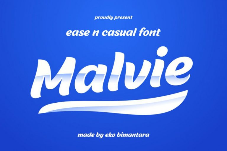 Malvie Bold Script Font