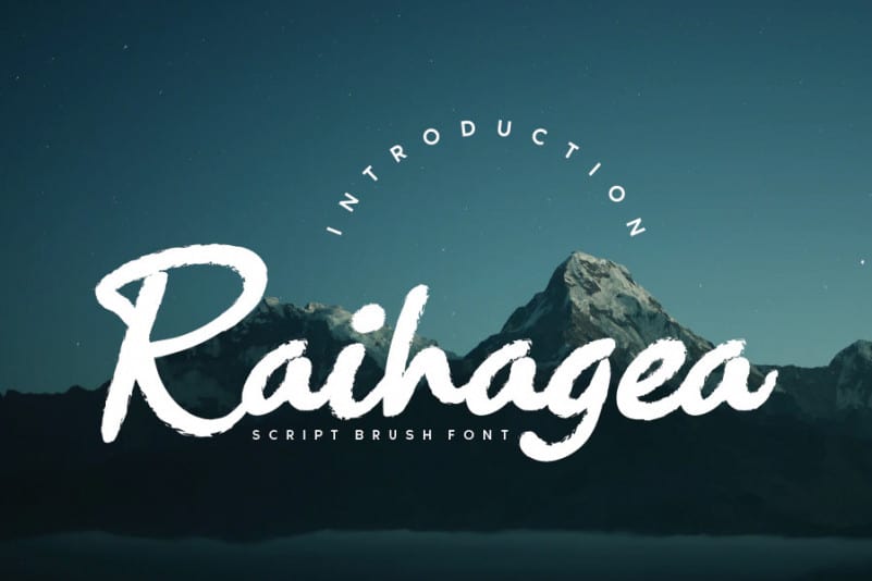 Raihagea Brush Script Font