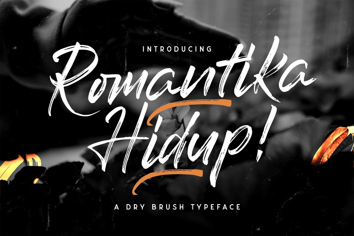 Romantika Hidup Dry Brush Typeface