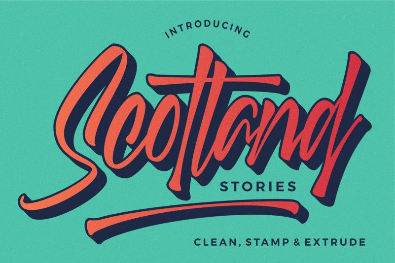 Scotland Stories Script Font