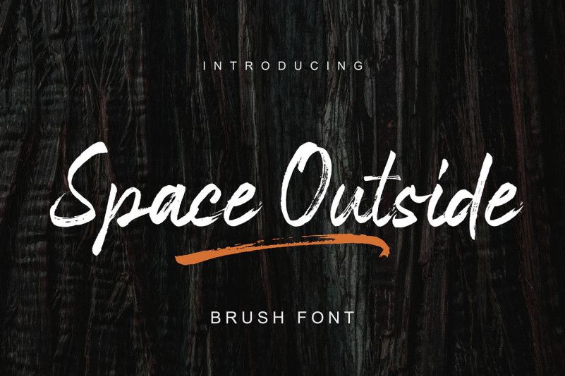 Space Outside Brush Font
