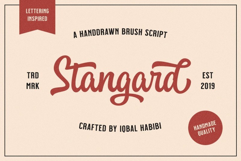 Stangard Handbrush Font