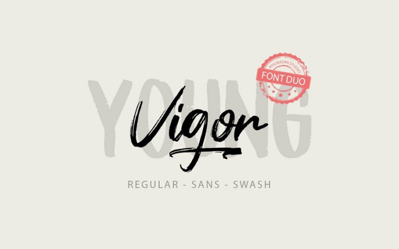 Young Vigor Brush Font