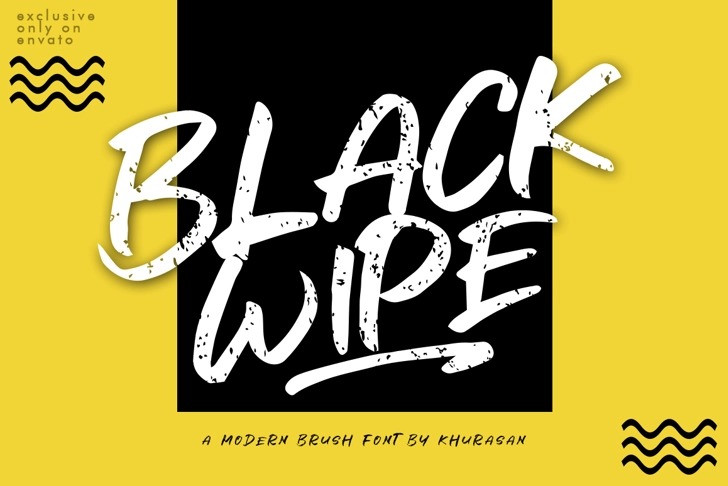 Black Wipe Brush Font