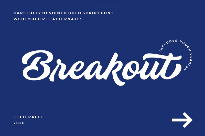 Breakout Script Font