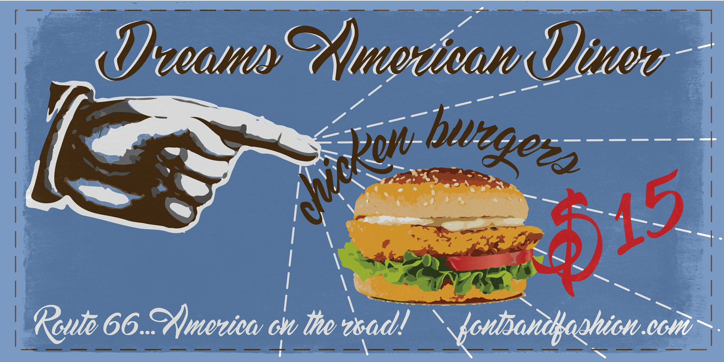 Dreams American Diner Font Free