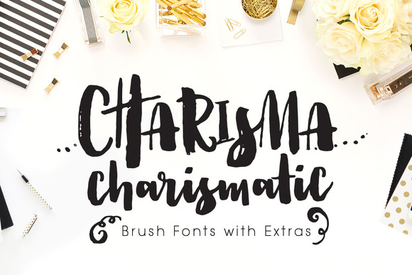 Charisma Brush Font Free with Extras
