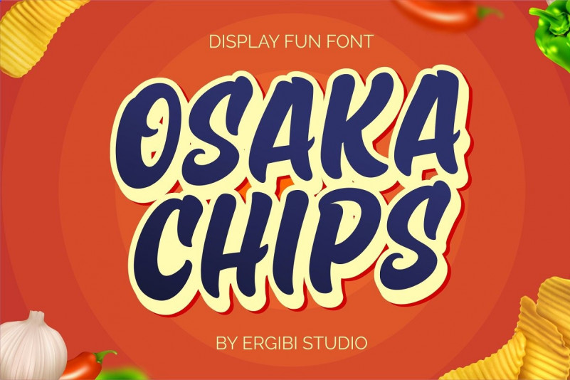 Osaka Chips Display Font