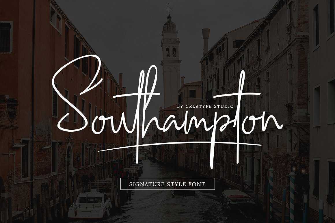 Southampton Signature Style Font Free