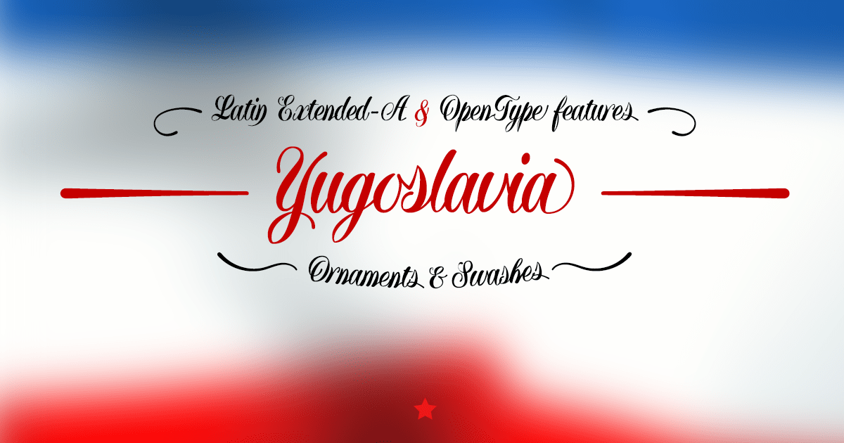 Yugoslavia Calligraphic Font Free