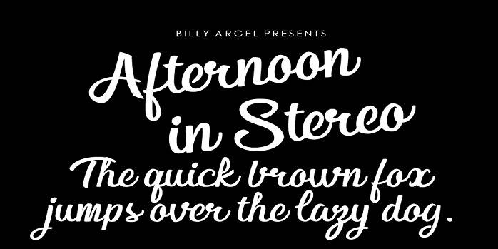 Afternoon in Stereo Font