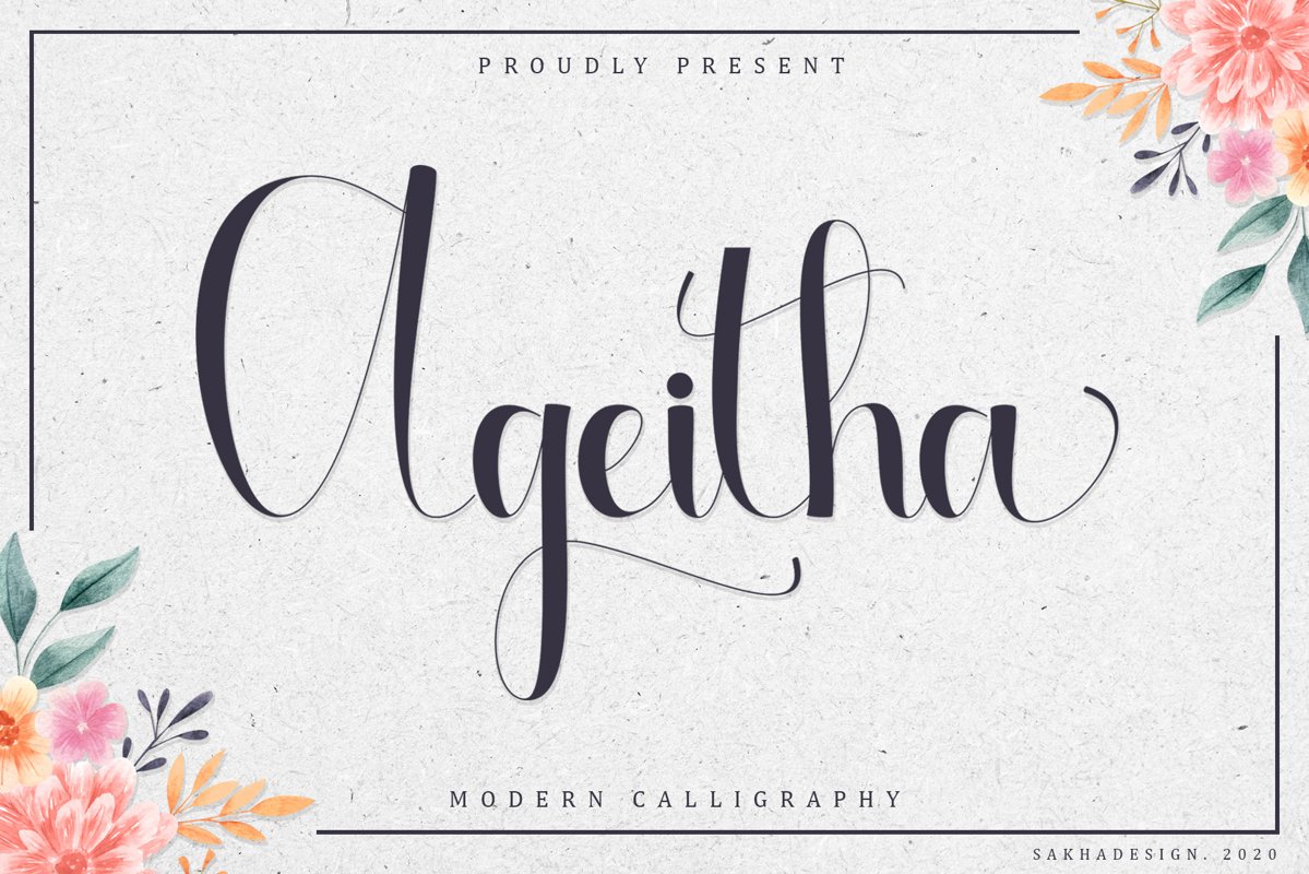 Ageitha Modern Calligraphy Font