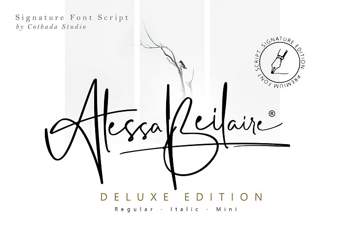 Alessa Beilaire Deluxe Edition Font