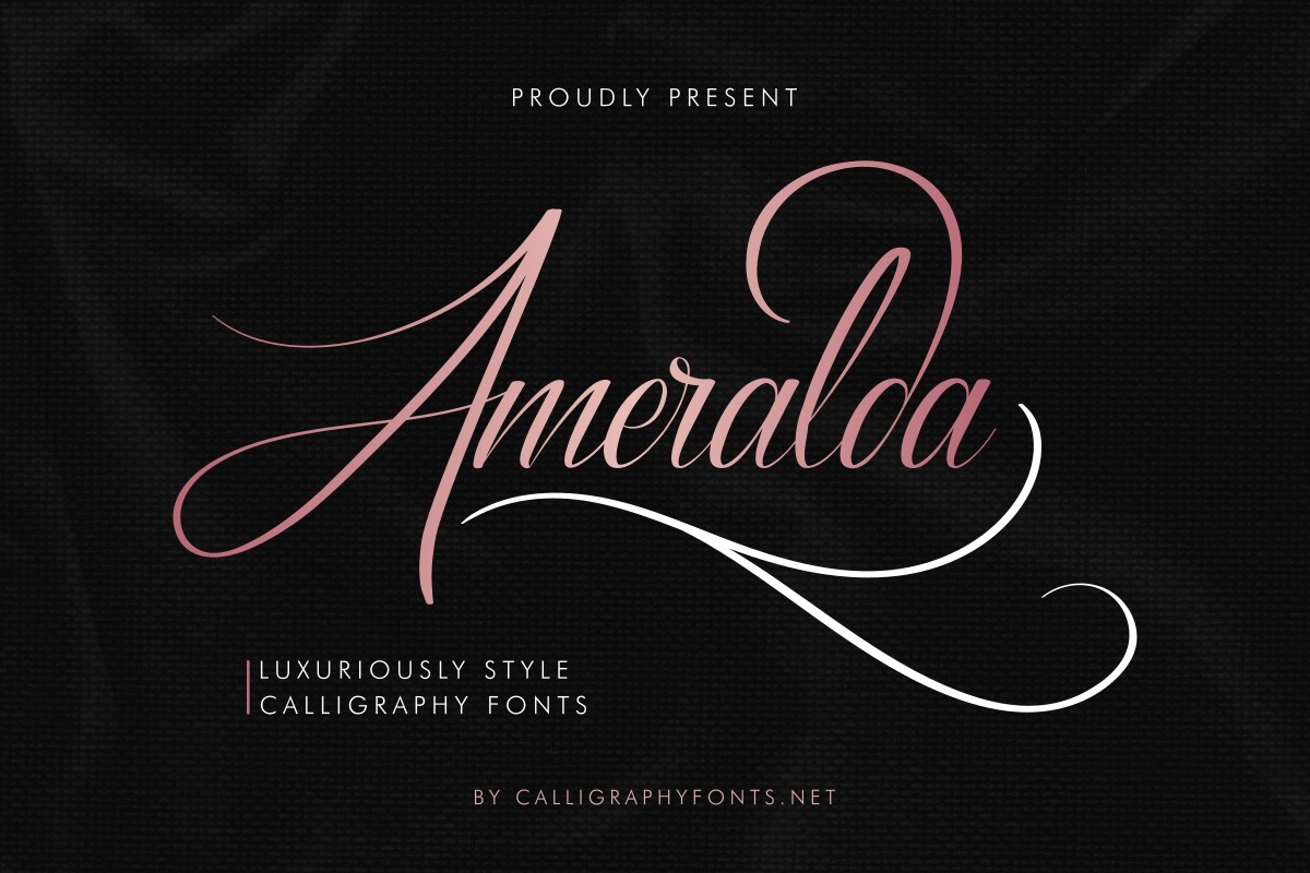 Ameralda Luxurious Calligraphy Font