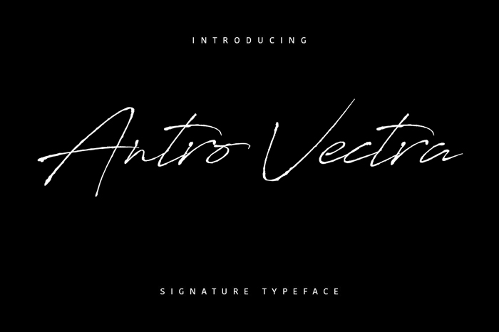 Antro Vectra Script Font