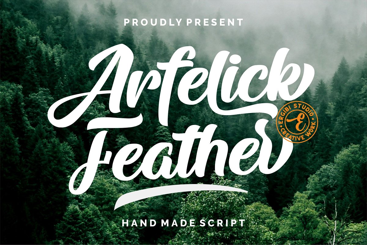 Arfelick Feather Handmade Bold Script Font