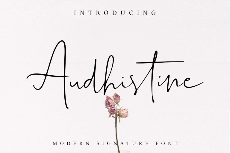 Audhistine Signature Font