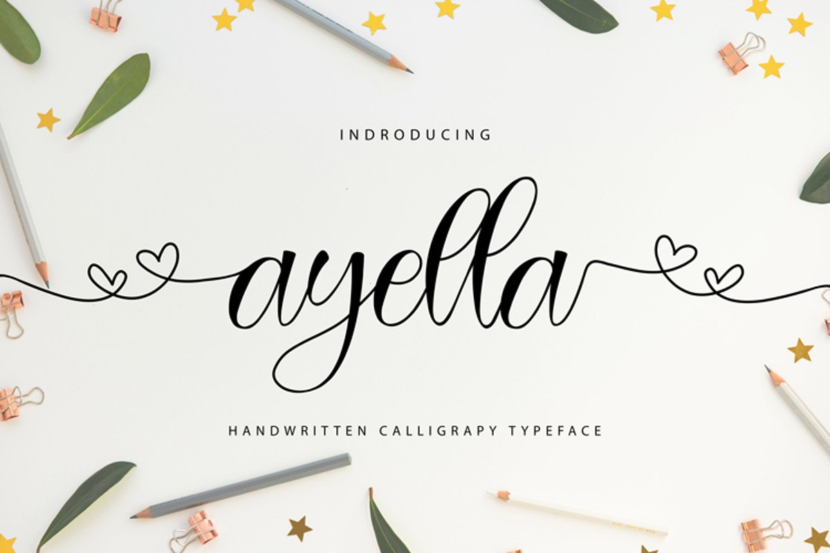 Ayella Handwritten Calligraphy Typeface