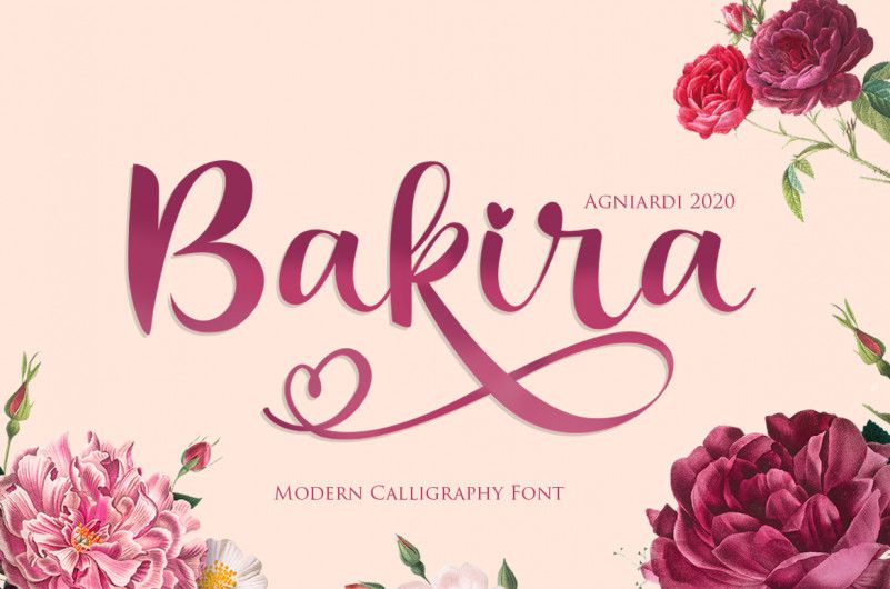 Bakira Modern Calligraphy Font