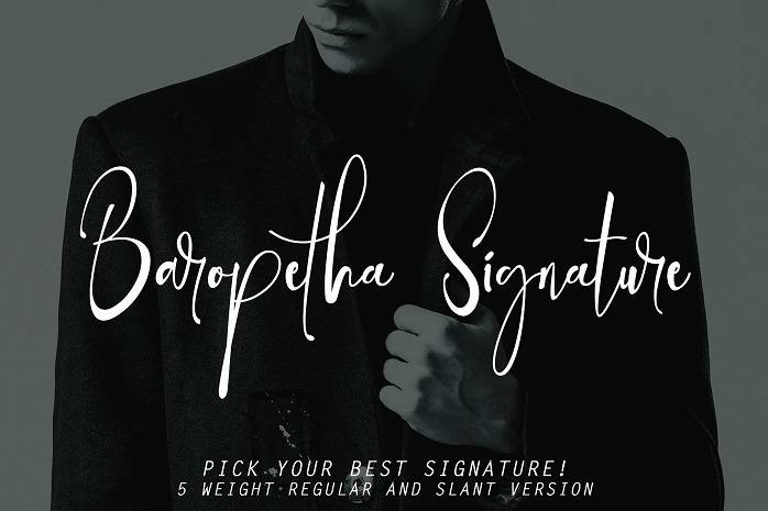 Baropetha Signature Demo Font