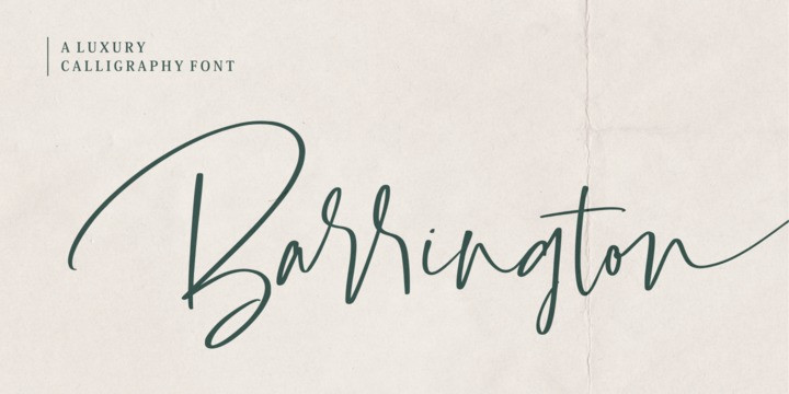 Barrington Calligraphy Font