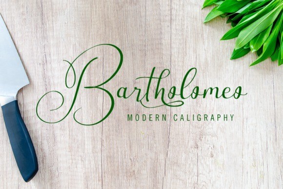 Bartholomeo Modern Calligraphy Font