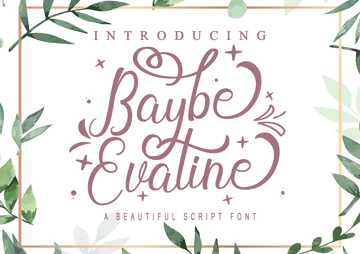 Baybe Evaline Modern Calligraphy Script Font